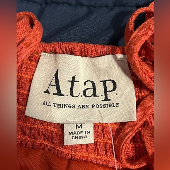 A.T.A.P Crochet Rust Red Tank Top Medium NWT - Picture 6 of 8